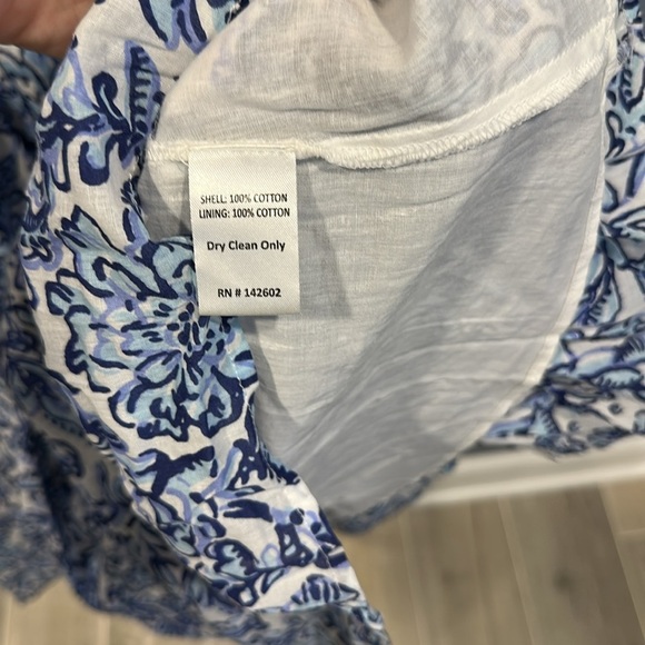 SAIL TO SABLE  MEDALLION PRINT SHORT SLEEVE V-NECK DRESS 100% COTTON LINED L - Picture 6 of 6